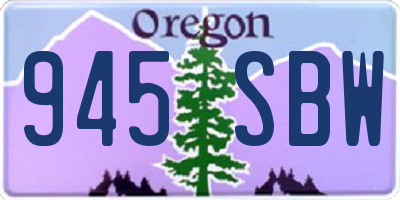 OR license plate 945SBW
