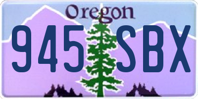 OR license plate 945SBX