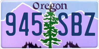 OR license plate 945SBZ