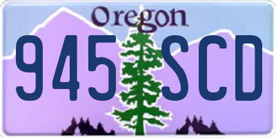 OR license plate 945SCD