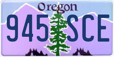 OR license plate 945SCE