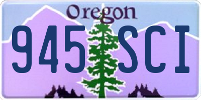 OR license plate 945SCI