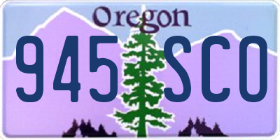 OR license plate 945SCO