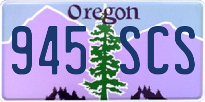 OR license plate 945SCS