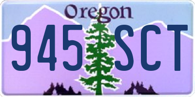 OR license plate 945SCT