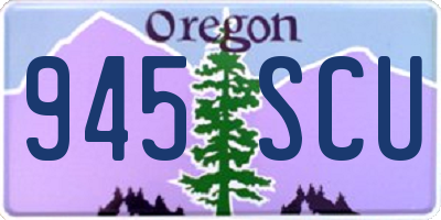 OR license plate 945SCU