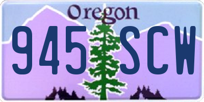 OR license plate 945SCW