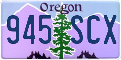 OR license plate 945SCX