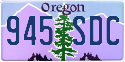 OR license plate 945SDC