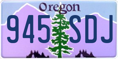OR license plate 945SDJ