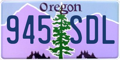 OR license plate 945SDL