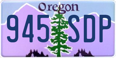 OR license plate 945SDP