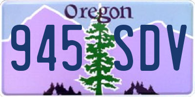 OR license plate 945SDV