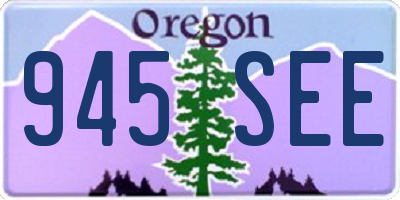 OR license plate 945SEE