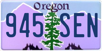 OR license plate 945SEN