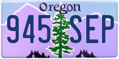 OR license plate 945SEP
