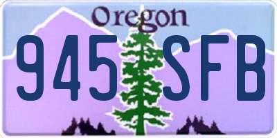 OR license plate 945SFB