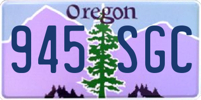OR license plate 945SGC