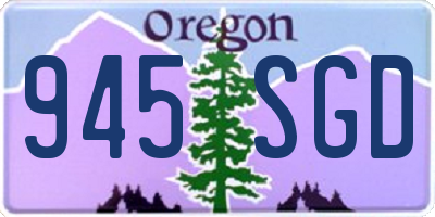 OR license plate 945SGD