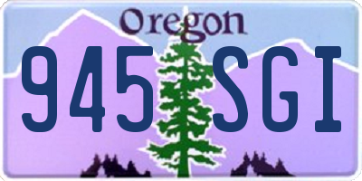 OR license plate 945SGI