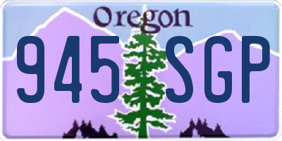 OR license plate 945SGP