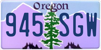 OR license plate 945SGW