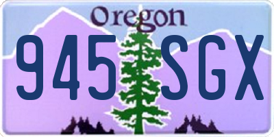 OR license plate 945SGX