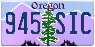 OR license plate 945SIC