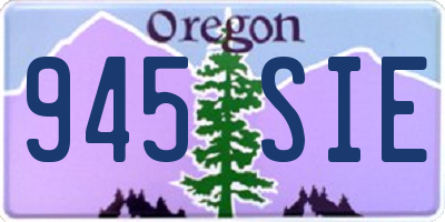 OR license plate 945SIE