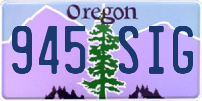 OR license plate 945SIG