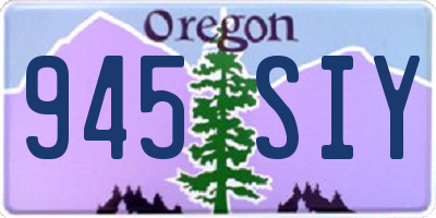 OR license plate 945SIY