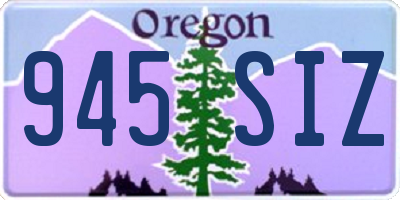OR license plate 945SIZ
