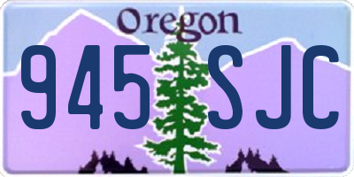 OR license plate 945SJC