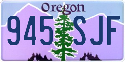 OR license plate 945SJF