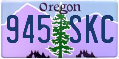 OR license plate 945SKC