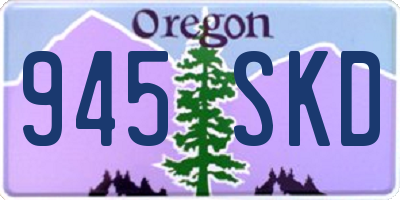 OR license plate 945SKD