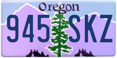 OR license plate 945SKZ