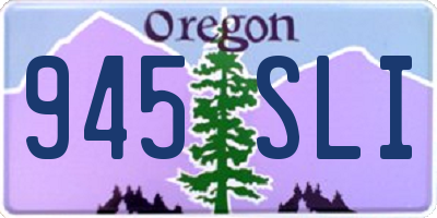 OR license plate 945SLI