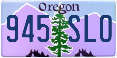 OR license plate 945SLO