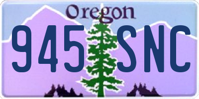 OR license plate 945SNC