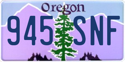 OR license plate 945SNF
