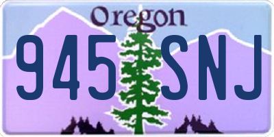OR license plate 945SNJ