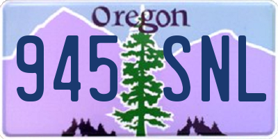 OR license plate 945SNL