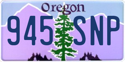 OR license plate 945SNP