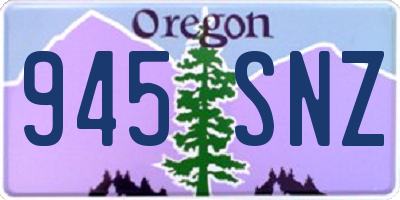 OR license plate 945SNZ
