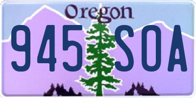 OR license plate 945SOA