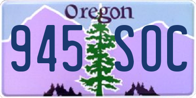 OR license plate 945SOC