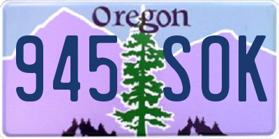 OR license plate 945SOK