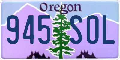 OR license plate 945SOL