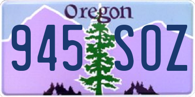 OR license plate 945SOZ